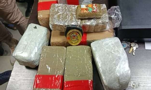 LUSO-GUINEENSE DETIDO NO AEROPORTO INTERNACIONAL OSVALDO VIEIRA NA POSSE DE 8 QUILOGRAMAS DE HAXIXE.